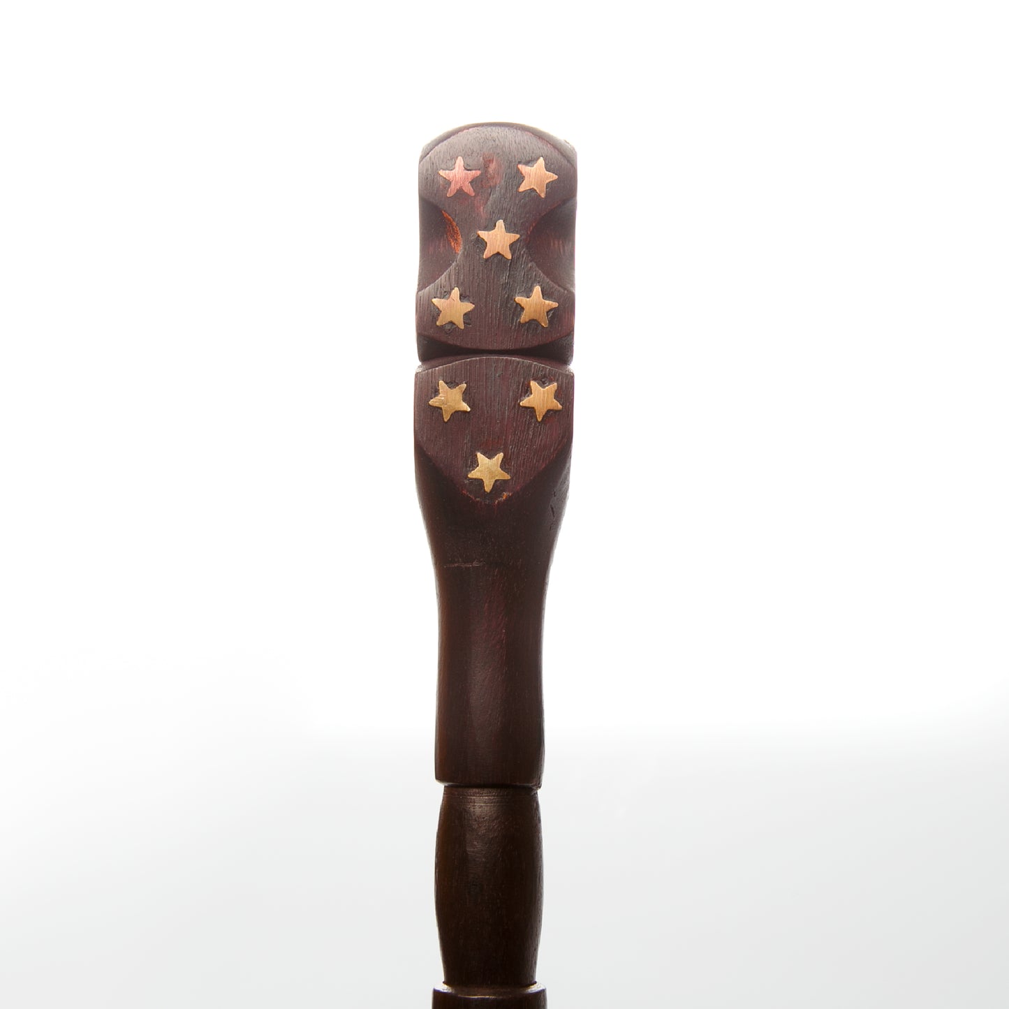 15" Ritual Natural Mango Wood Wand | Brown Wood with Gold Stars