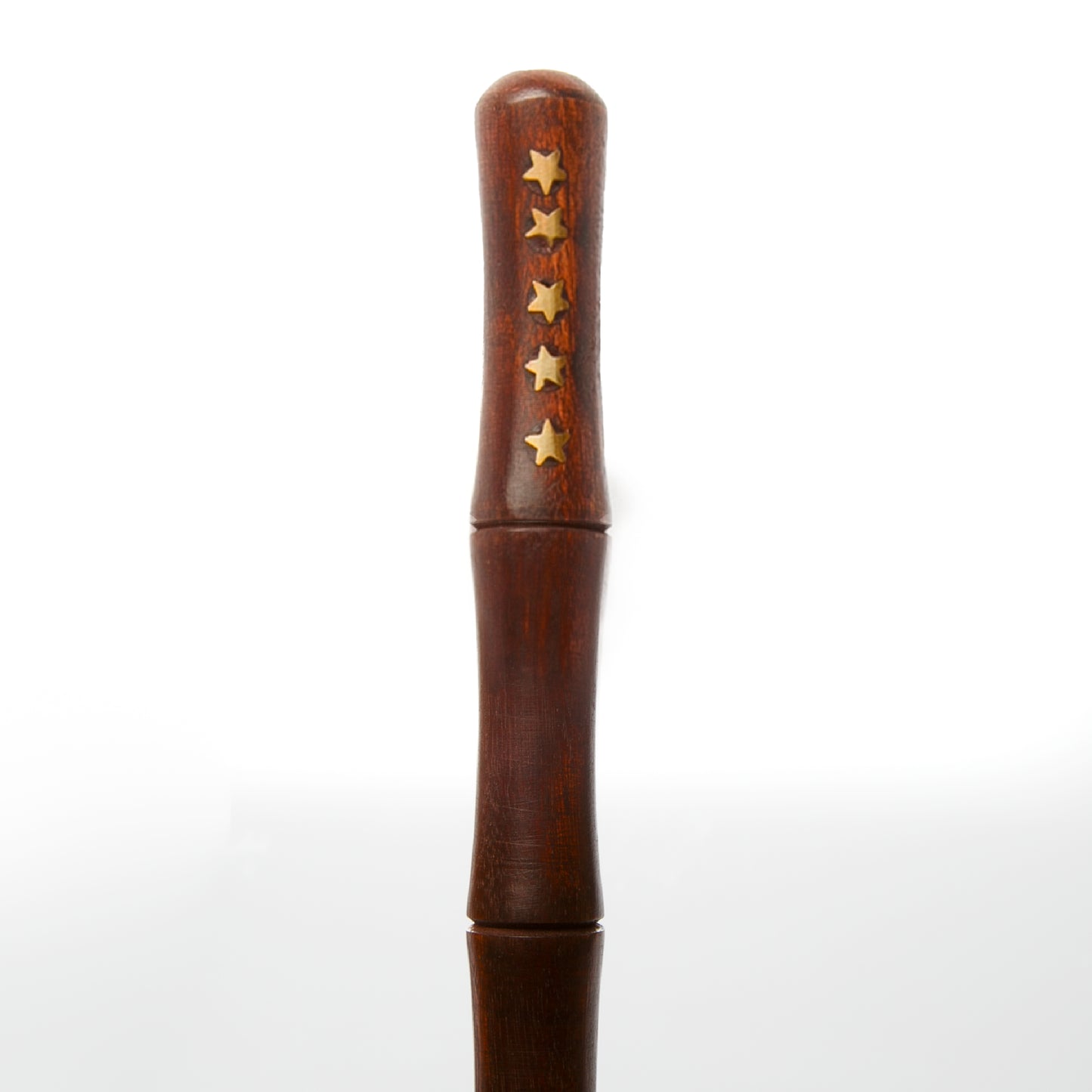 15" Ritual Natural Mango Wood Wand | Brown Wood with Gold Stars