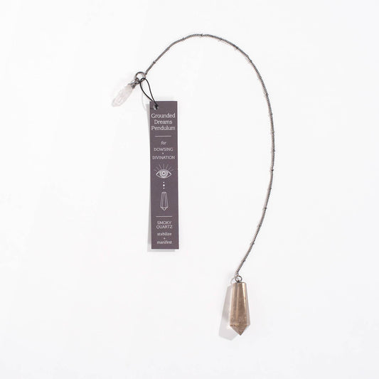 12" Grounded Dreams Pendulum | Smoky Quartz Crystal