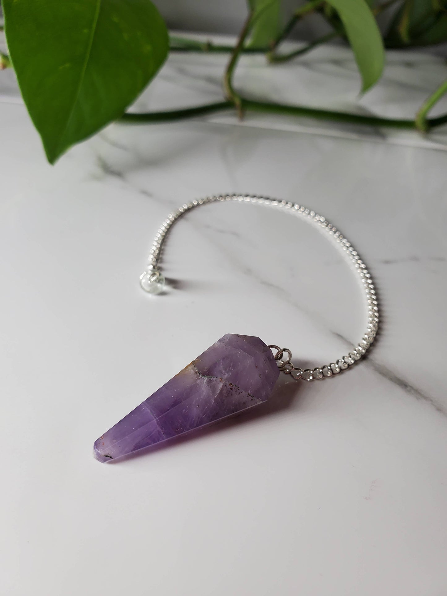 Authentic Amethyst Crystal Pendulum