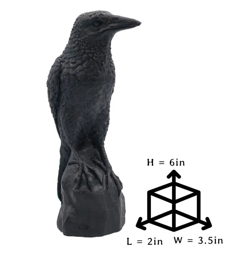 PERCHED RAVEN | PILLAR CANDLE ~ BLACK