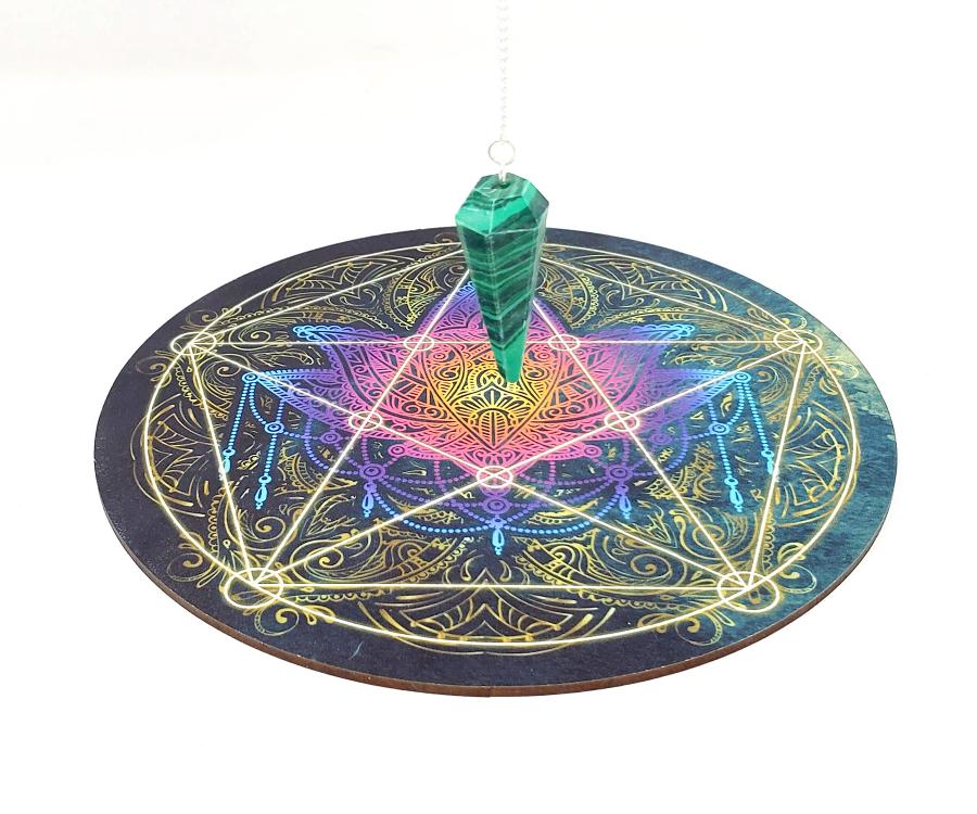 Pentagram Lotus Metatron Pendulum Board