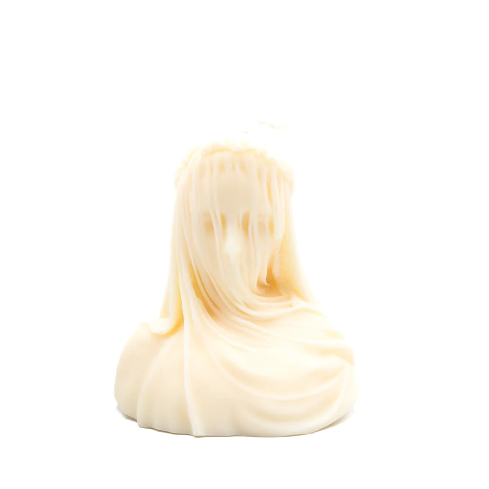 VEILED WOMAN | LARGE PILLAR CANDLE - IVORY