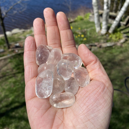 Tumbled Clear Quartz Crystal Stones