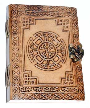 Celtic Cross Leather Blank Book | 5" x 7"