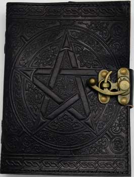 Black Pentagram leather w/ latch | 5" x 7"