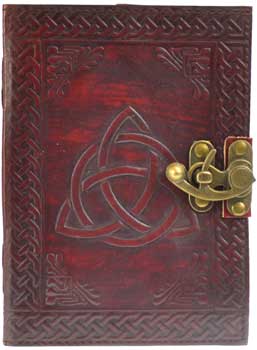 Triquetra Leather Blank Book with Latch | 5 x 7 in