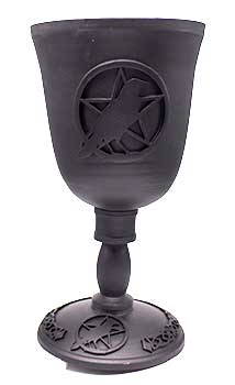 Pentagram & Bird Cast Iron Chalice